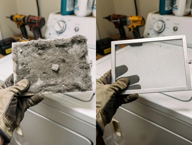Professional lint trap cleaning by East Windsor Dryer Vent Cleaning in East Windsor