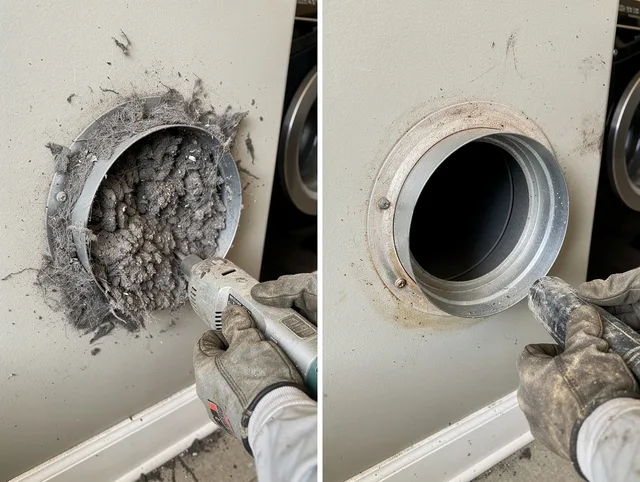 Professional clogged vent cleaning by East Windsor Dryer Vent Cleaning in East Windsor